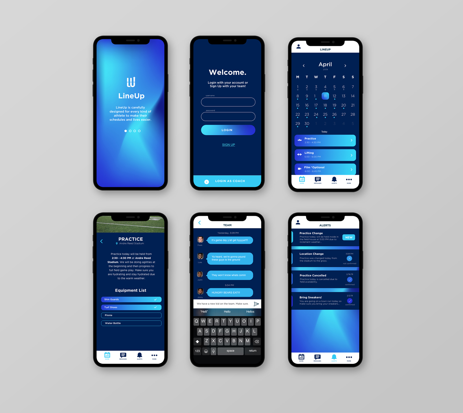 app screens